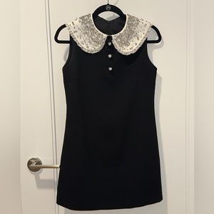 Embellished Crystal Collar Dress